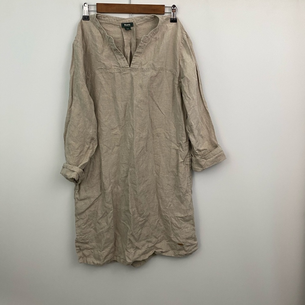 Roots linen tunic dress sz- small